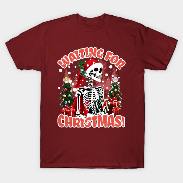 Skeleton Christmas Funny for Xmas Pajamas Skeletons Santa T-Shirt by alcoshirts